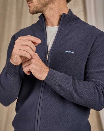 Cardigan homme col camionneur mise au green